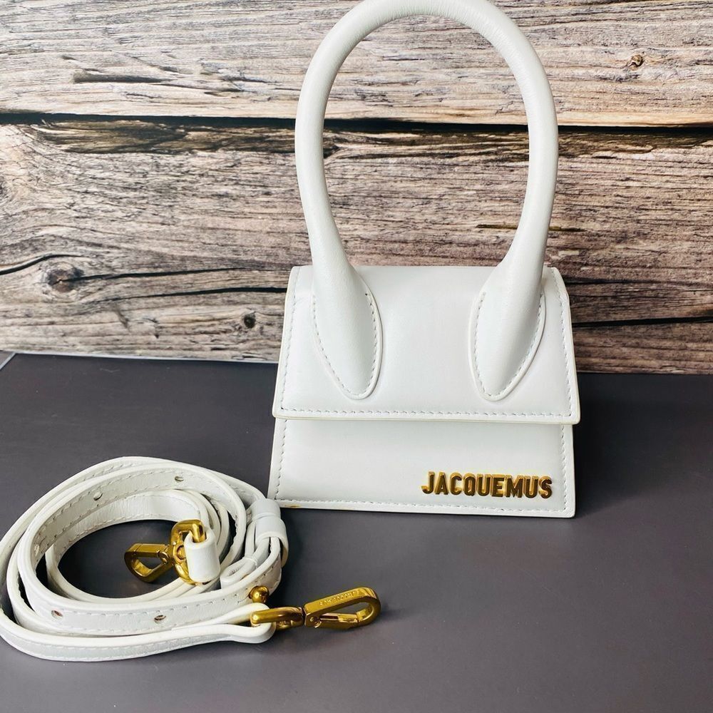🛍️Jacquemus Authentic MINI Le Chiquito Elegant Cream/White Bag - Picture 1 of 14